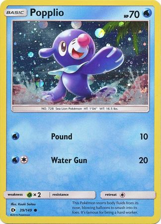 Popplio (39/149) (Cosmos Holo) [Sun & Moon: Base Set] | Clutch Gaming