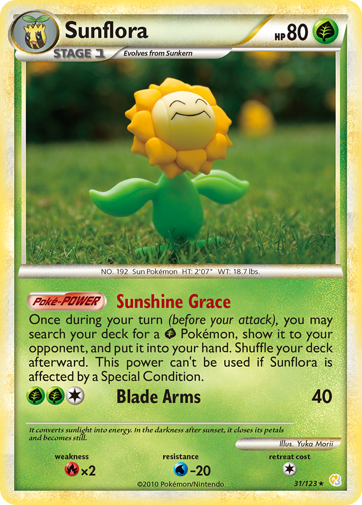 Sunflora (31/123) [HeartGold & SoulSilver: Base Set] | Clutch Gaming