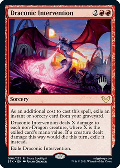 Draconic Intervention (Promo Pack) [Strixhaven: School of Mages Promos] | Clutch Gaming