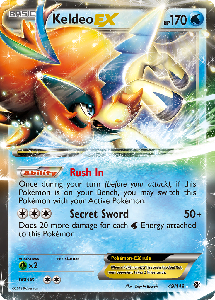 Keldeo EX (49/149) [Black & White: Boundaries Crossed] | Clutch Gaming