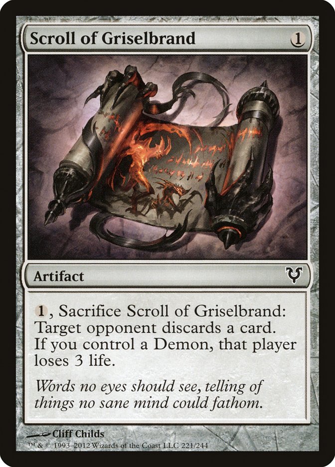 Scroll of Griselbrand [Avacyn Restored] | Clutch Gaming