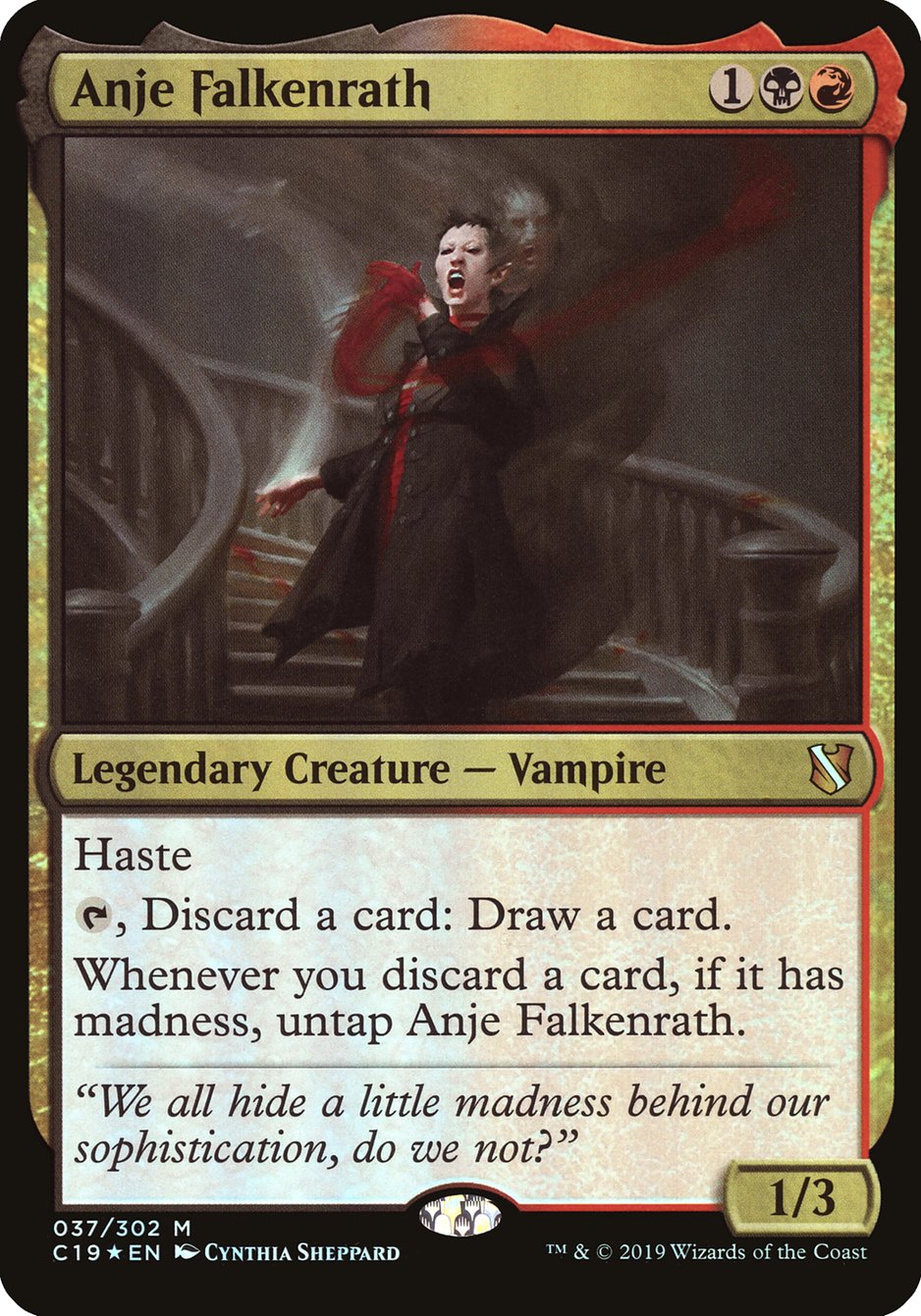 Anje Falkenrath (Oversized) [Commander 2019 Oversized] | Clutch Gaming