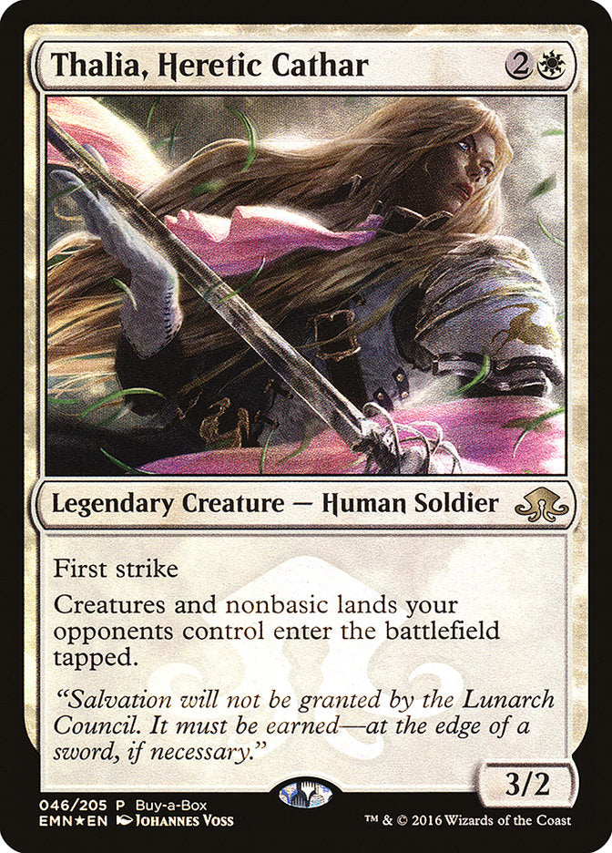 Thalia, Heretic Cathar (Buy-A-Box) [Eldritch Moon Promos] | Clutch Gaming