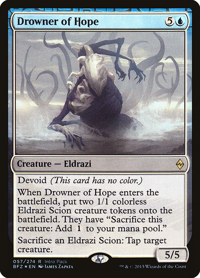 Drowner of Hope (Intro Pack) [Battle for Zendikar Promos] | Clutch Gaming