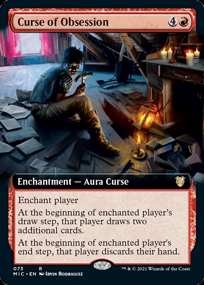 Curse of Obsession (Extended Art) [Innistrad: Midnight Hunt Commander] | Clutch Gaming