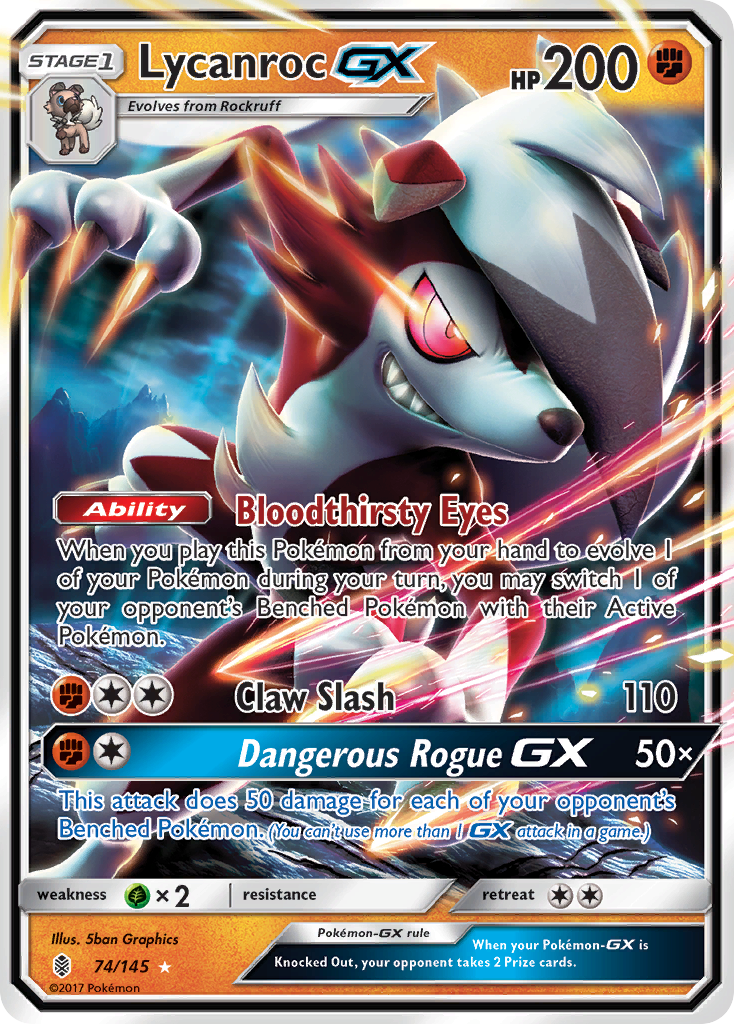 Lycanroc GX (74/145) [Sun & Moon: Guardians Rising] | Clutch Gaming