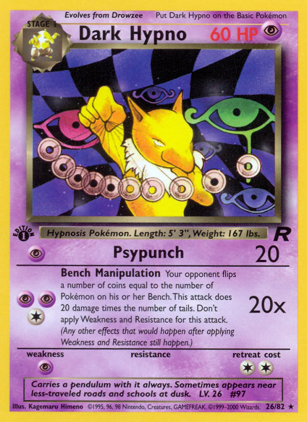 Dark Hypno (26/82) [Team Rocket 1st Edition] | Clutch Gaming