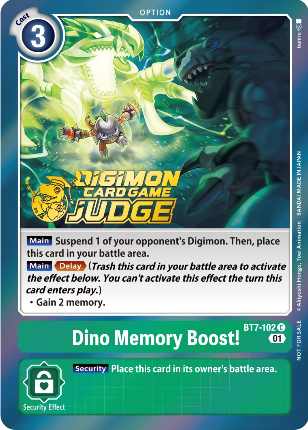 Dino Memory Boost! [BT7-102] (Judge Pack 3) [Next Adventure Promos] | Clutch Gaming