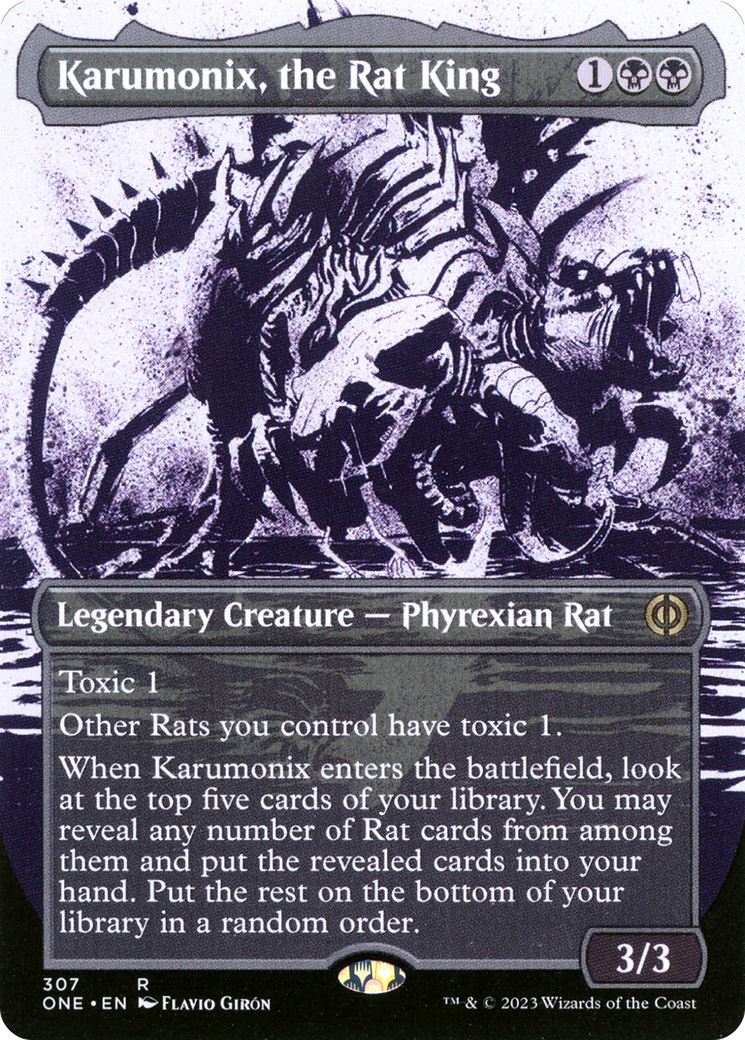 Karumonix, the Rat King (Borderless Ichor) [Phyrexia: All Will Be One] | Clutch Gaming