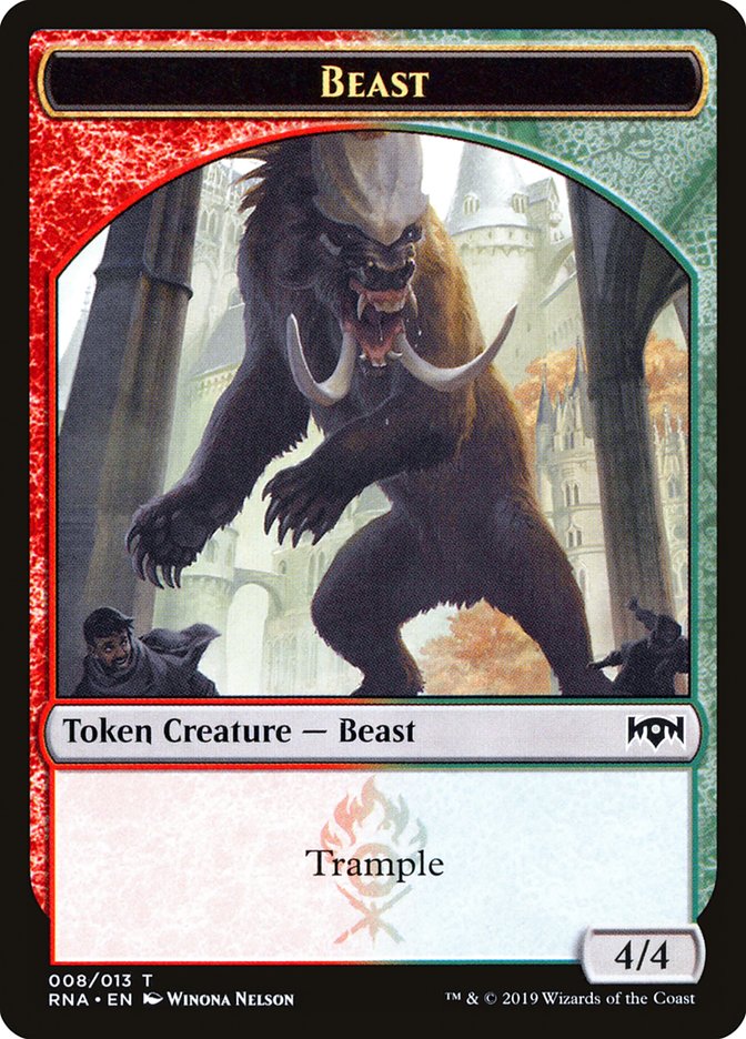 Beast Token [Ravnica Allegiance Tokens] | Clutch Gaming