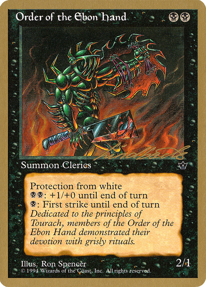 Order of the Ebon Hand (Spencer) (Leon Lindback) [Pro Tour Collector Set] | Clutch Gaming