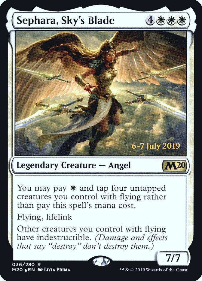 Sephara, Sky's Blade [Core Set 2020 Prerelease Promos] | Clutch Gaming