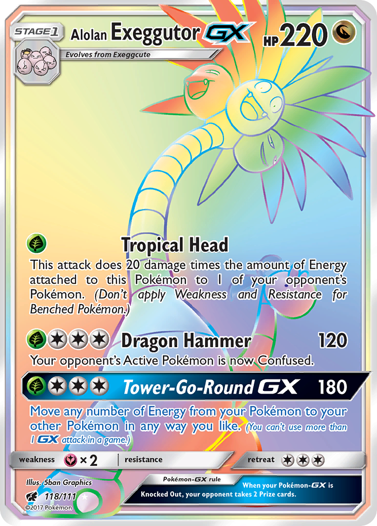 Alolan Exeggutor GX (118/111) [Sun & Moon: Crimson Invasion] | Clutch Gaming