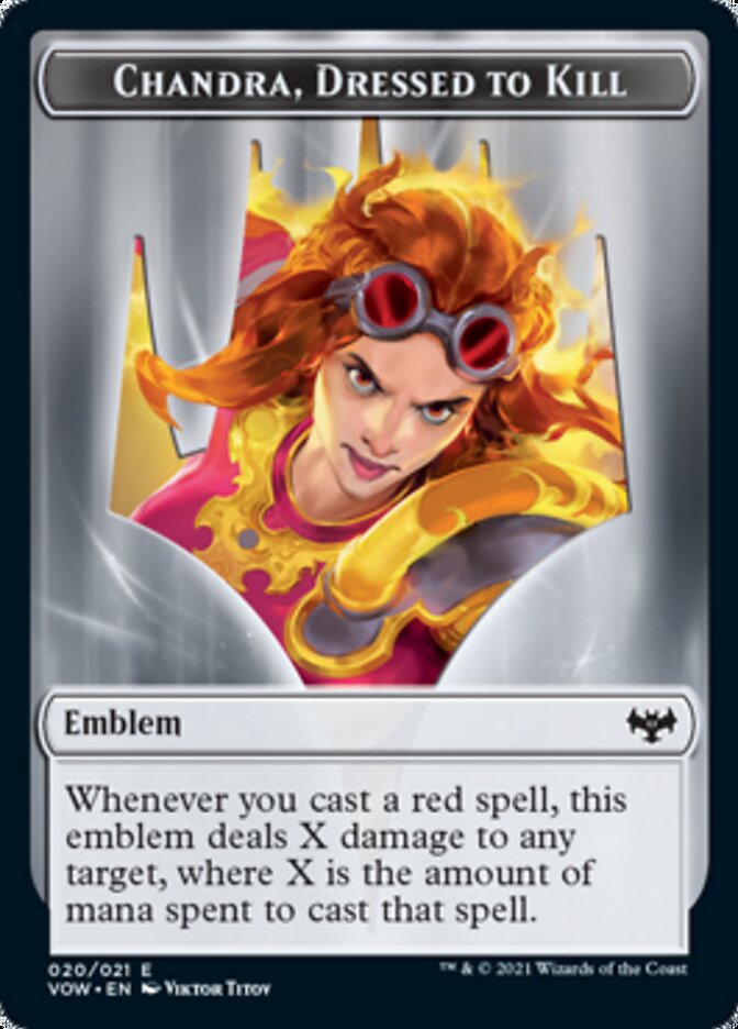 Chandra, Dressed to Kill Emblem [Innistrad: Crimson Vow Tokens] | Clutch Gaming