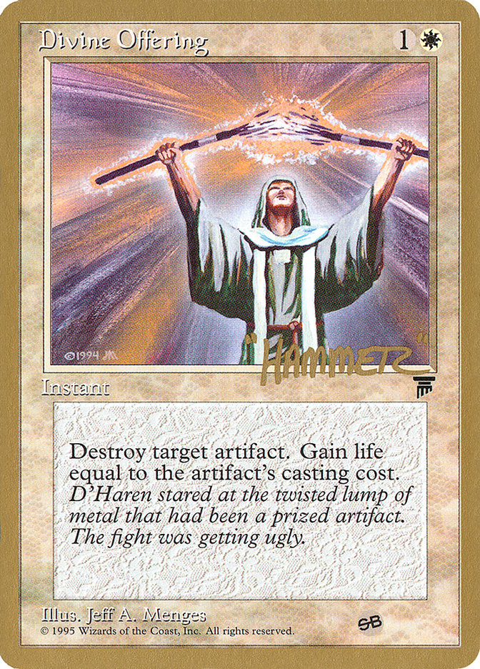 Divine Offering (Shawn "Hammer" Regnier) (SB) [Pro Tour Collector Set] | Clutch Gaming