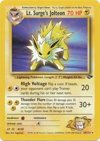 Lt. Surge's Jolteon (28/132) [Gym Challenge Unlimited] | Clutch Gaming