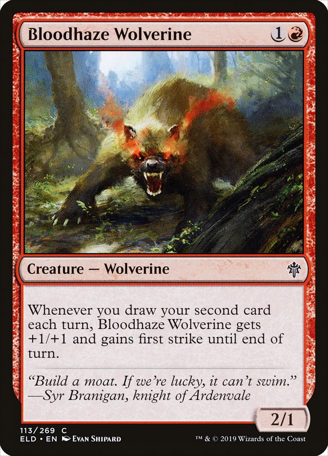 Bloodhaze Wolverine [Throne of Eldraine] | Clutch Gaming