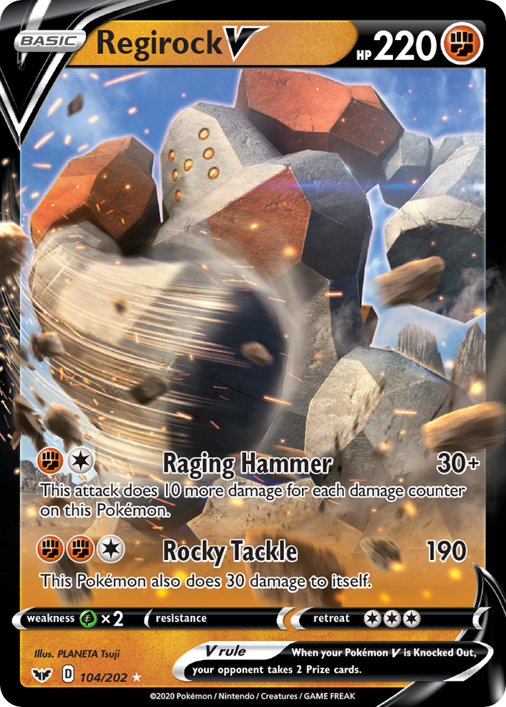 Regirock V (104/202) [Sword & Shield: Base Set] | Clutch Gaming