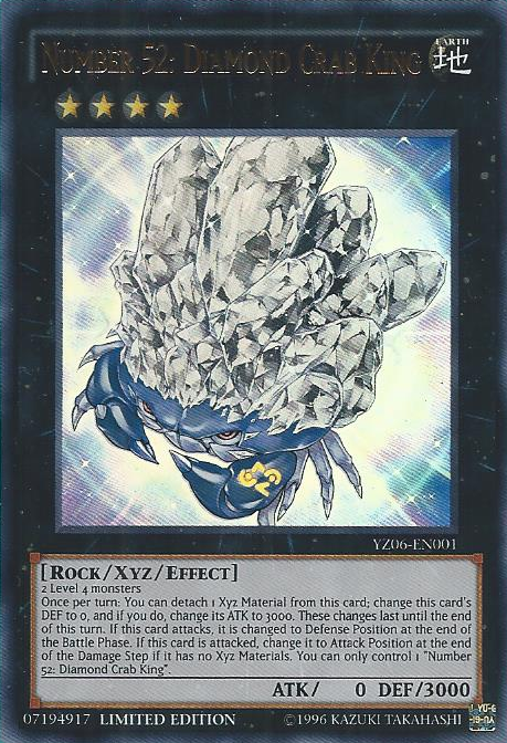 Number 52: Diamond Crab King [YZ06-EN001] Ultra Rare | Clutch Gaming