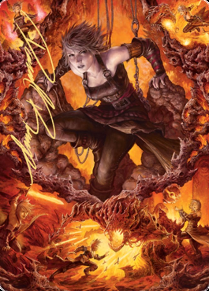 Nahiri, Heir of the Ancients 2 Art Card (Gold-Stamped Signature) [Zendikar Rising Art Series] | Clutch Gaming