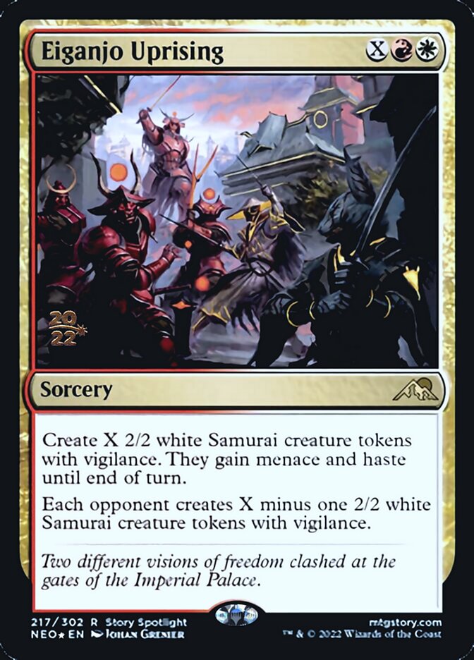 Eiganjo Uprising [Kamigawa: Neon Dynasty Prerelease Promos] | Clutch Gaming