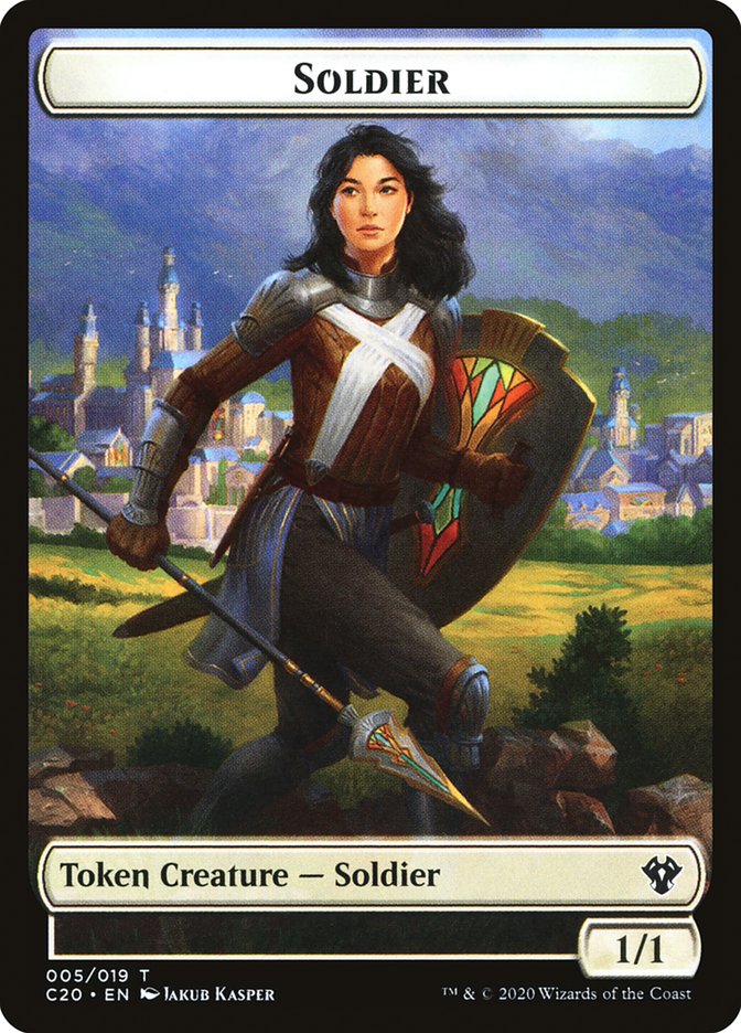 Elemental (003) // Soldier Double-Sided Token [Commander 2020 Tokens] | Clutch Gaming