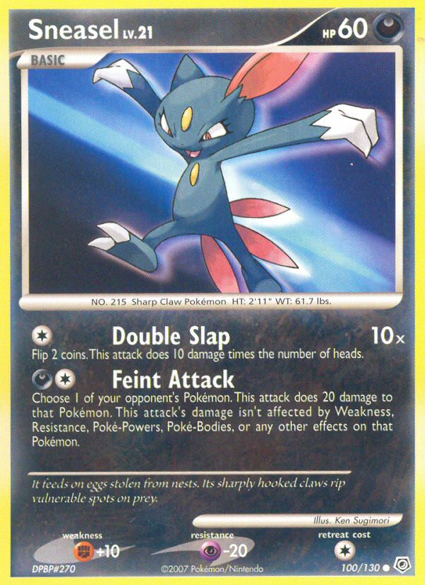 Sneasel (100/130) [Diamond & Pearl: Base Set] | Clutch Gaming