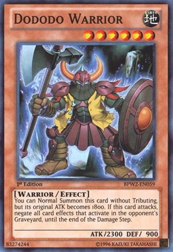 Dododo Warrior [BPW2-EN059] Super Rare | Clutch Gaming