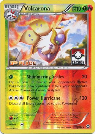 Volcarona (15/114) (League Promo 3rd Place) [XY: Steam Siege] | Clutch Gaming