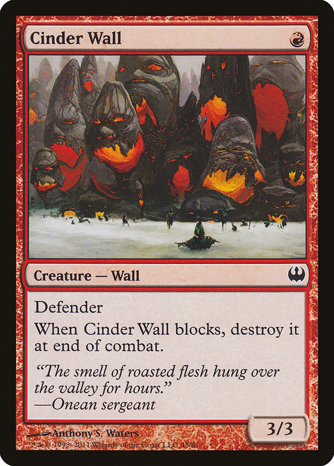 Cinder Wall [Duel Decks: Knights vs. Dragons] | Clutch Gaming