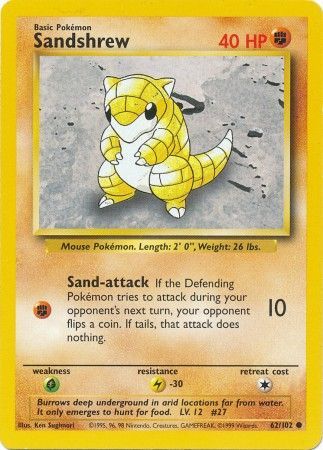 Sandshrew (62/102) [Base Set Unlimited] | Clutch Gaming