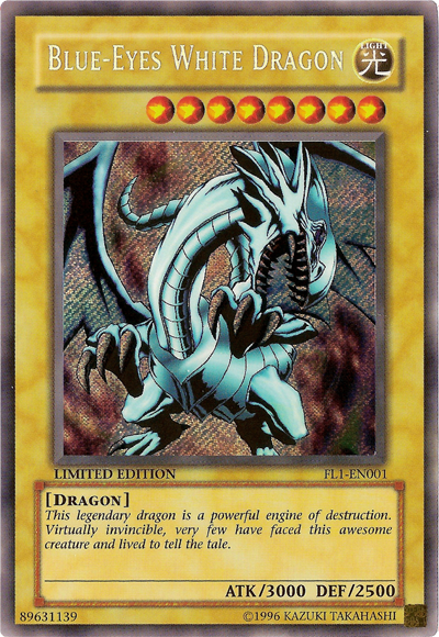 Blue-Eyes White Dragon [FL1-EN001] Secret Rare | Clutch Gaming