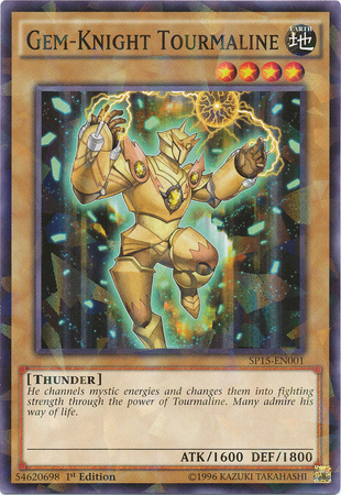 Gem-Knight Tourmaline [SP15-EN001] Shatterfoil Rare | Clutch Gaming