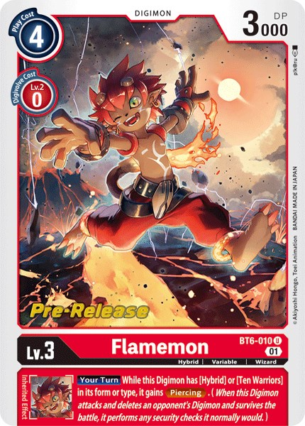 Flamemon [BT6-010] [Double Diamond Pre-Release Cards] | Clutch Gaming