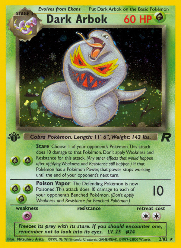 Dark Arbok (2/82) [Team Rocket 1st Edition] | Clutch Gaming