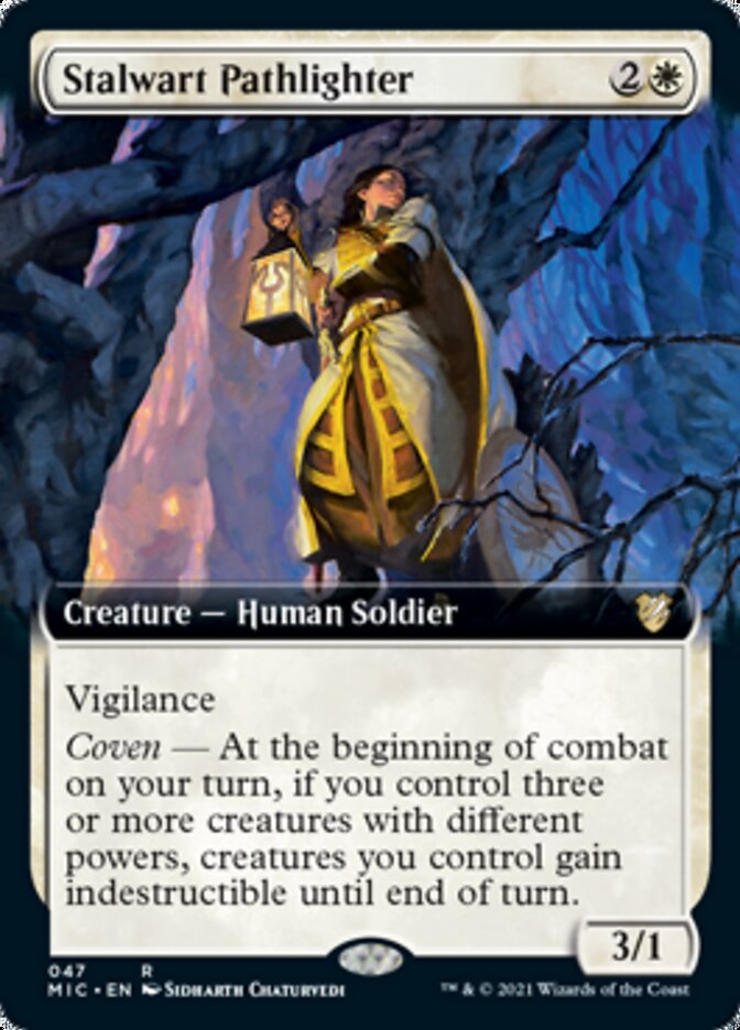 Stalwart Pathlighter (Extended Art) [Innistrad: Midnight Hunt Commander] | Clutch Gaming