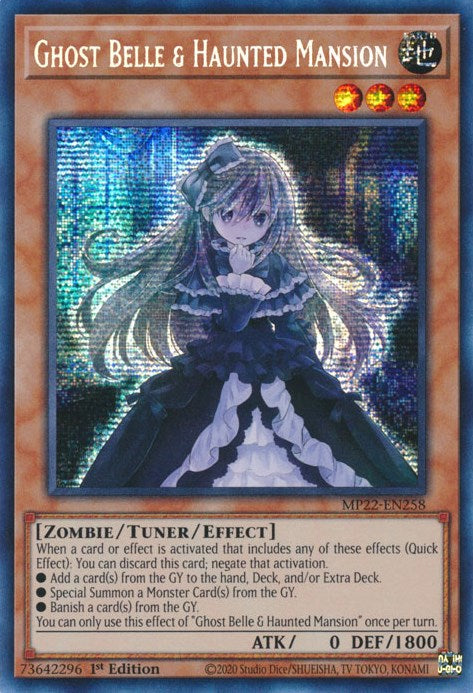 Ghost Belle & Haunted Mansion [MP22-EN258] Prismatic Secret Rare | Clutch Gaming