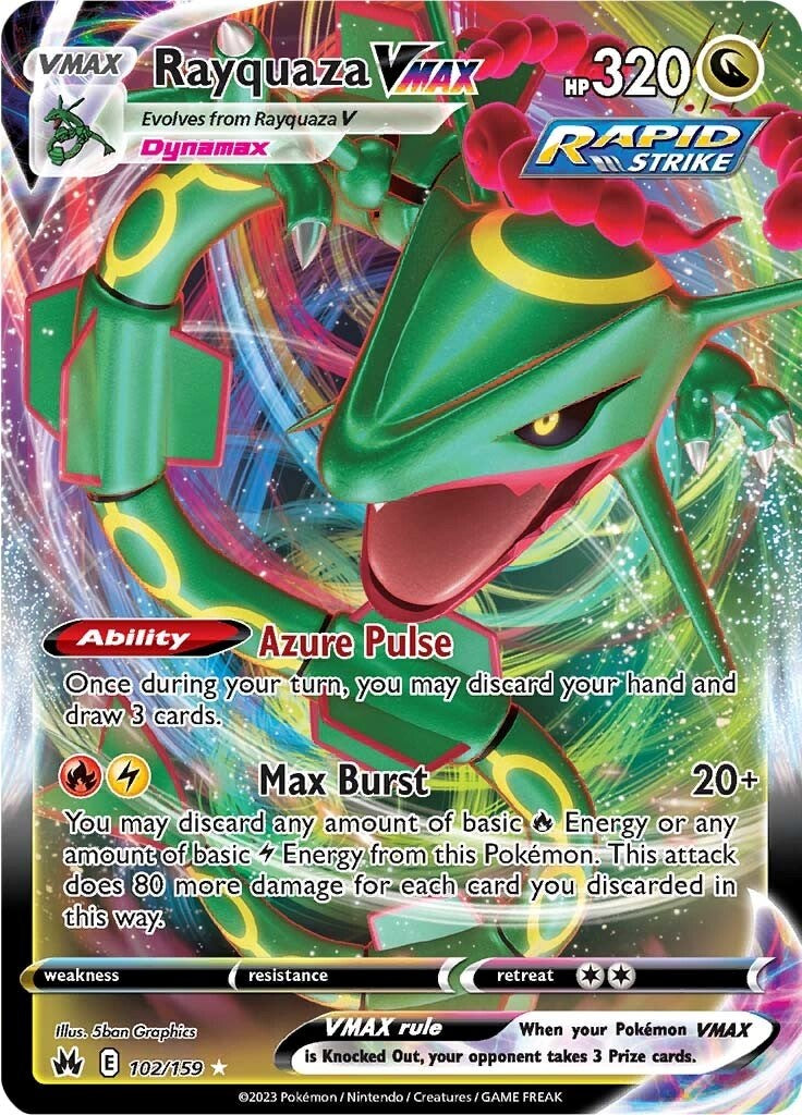 Rayquaza VMAX (102/159) (102) [Sword & Shield: Crown Zenith] | Clutch Gaming