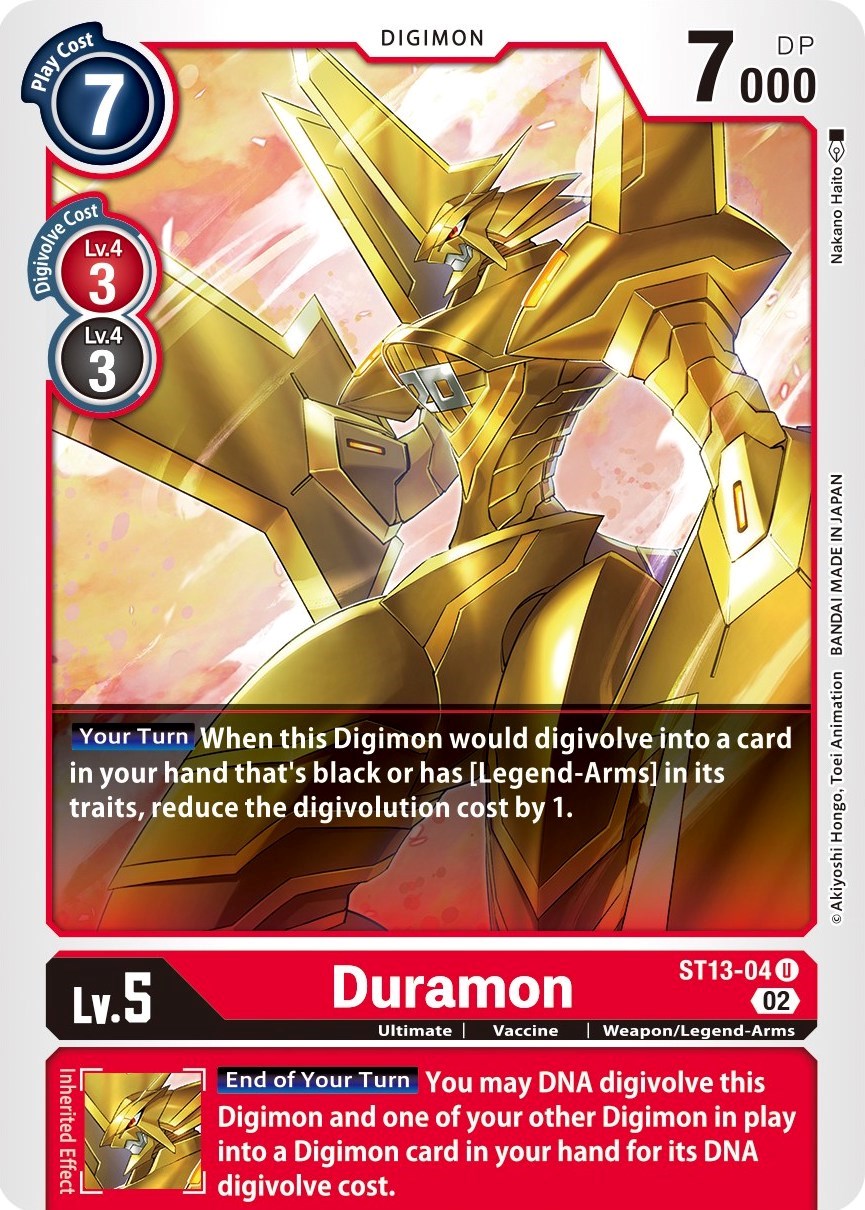 Duramon [ST13-04] [Starter Deck: Ragnaloardmon] | Clutch Gaming