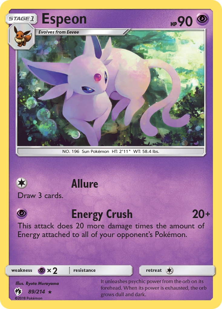 Espeon (89/214) [Sun & Moon: Lost Thunder] | Clutch Gaming