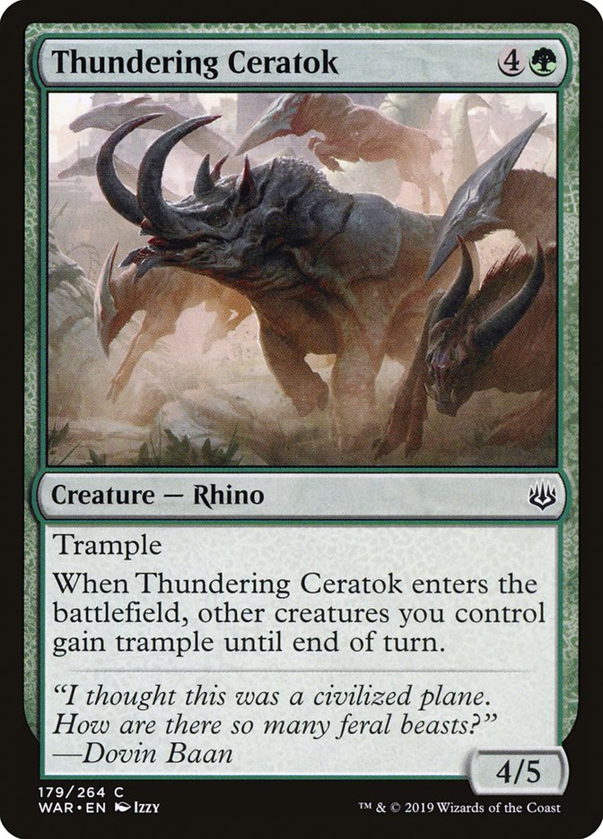 Thundering Ceratok [War of the Spark] | Clutch Gaming