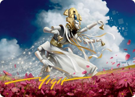 Myojin of Blooming Dawn Art Card (Gold-Stamped Signature) [Kamigawa: Neon Dynasty Art Series] | Clutch Gaming