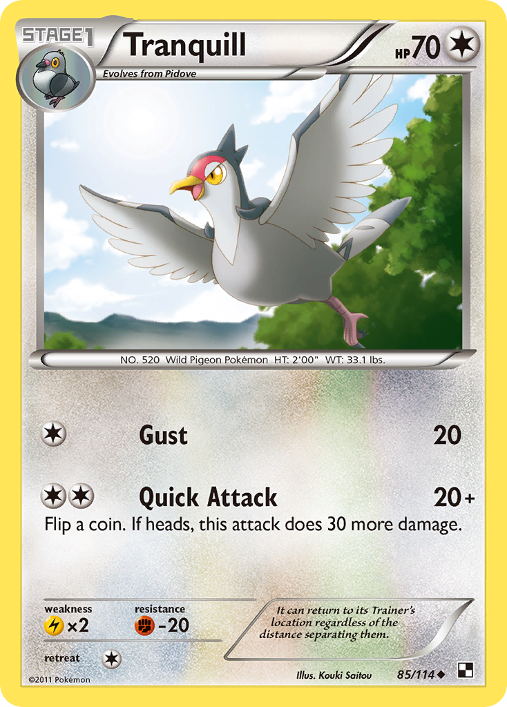 Tranquill (85/114) [Black & White: Base Set] | Clutch Gaming