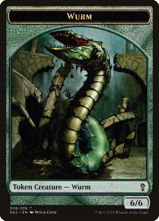 Saproling // Wurm Double-Sided Token [Ravnica Allegiance Guild Kit Tokens] | Clutch Gaming