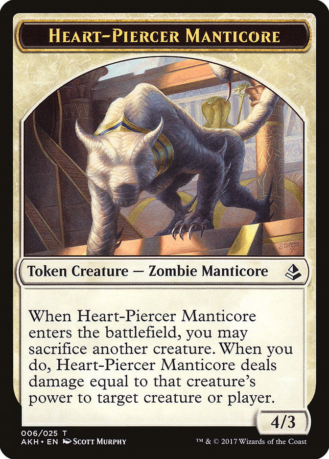 Heart-Piercer Manticore Token [Amonkhet Tokens] | Clutch Gaming