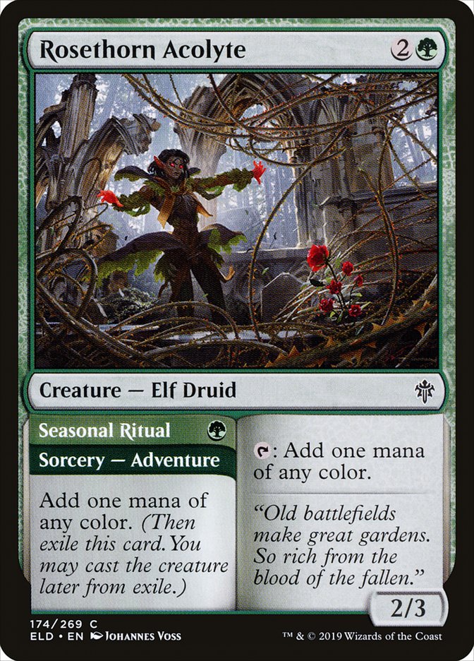 Rosethorn Acolyte // Seasonal Ritual [Throne of Eldraine] | Clutch Gaming