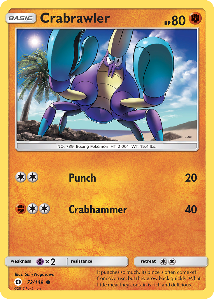 Crabrawler (72/149) [Sun & Moon: Base Set] | Clutch Gaming