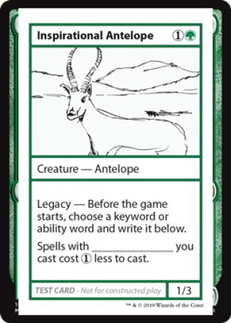 Inspirational Antelope (2021 Edition) [Mystery Booster Playtest Cards] | Clutch Gaming