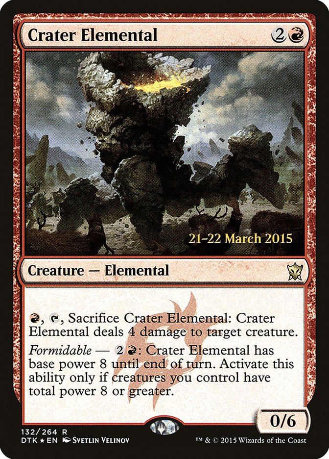 Crater Elemental [Dragons of Tarkir Prerelease Promos] | Clutch Gaming