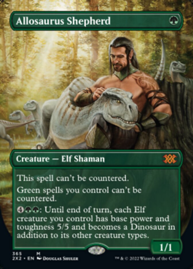 Allosaurus Shepherd (Borderless Alternate Art) [Double Masters 2022] | Clutch Gaming